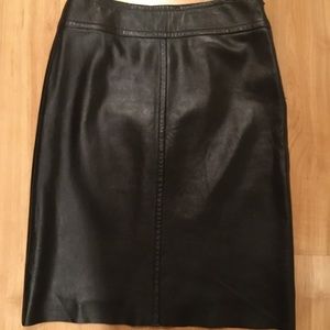 Genuine Leather BCBG Max Azria Pencil Skirt